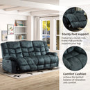Bonzy Home Manual Reclining Sofa Adjustable Backrest,3 Seat Recliner Couch Sofa with Overstuffed Arms and Back Sofa Set for Living Room