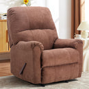 Rocker Recliner Chair for Adults,Manual Recliner Chair with Overstuffed Backrest and Armrests, Soft Fabric Manual Rocking Reclining Sofa for Living Room