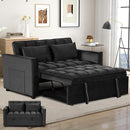 3 in 1 Convertible Sleeper Sofa Bed, Modern Velvet Loveseat Couch Pullout Bed for Living Room, Small Love Seat Lounge Sofa with Reclining Backrest
