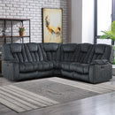Bonzy Home Manual Reclining L-Shaped Sectional Sofa Set for Living Room