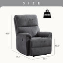 Power Recliner Chair, Electric Recliner, Breathable Fabric Single Overstuffed Recliner Sofa Chair with USB Charge Port for Elderly Living Room, Bedroom