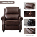 Bonzy Home Pushback Recliner Suede Armchair with Rivet Decor, Camel