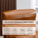 Bonzy Home Mid-Century Modern PU Leather Accent Chair with Ergonomic Design, Camel