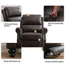 Bonzy Home Pushback Recliner Suede Armchair with Rivet Decor, Black