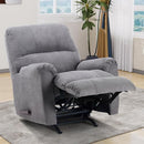 Rocker Recliner Chair for Adults,Manual Recliner Chair with Overstuffed Backrest and Armrests, Soft Fabric Manual Rocking Reclining Sofa for Living Room,Grey