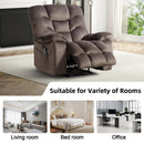 Oversized Power Recliner Chair for Adults, 41" Wide Electric Recliner Chair with Massage and Heat, Overstuffed Single Sofa with USB Port for Living Room/Bedroom/Office, Chestnut Brown