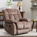 Ebello 38.5" Wide Adult Overstuffed Soft Microfiber Geometric Living Room Remote Controls Lift Recliner Chair with Stowage Pocket, Camel