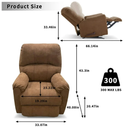 Bonzy Home Manual Rocker Recliner Chair for Adults – Soft Fabric Reclining Sofa with Overstuffed Backrest, 300 lbs Weight Capacity,Brown