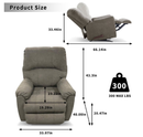 Bonzy Home Manual Rocker Recliner Chair for Adults – Soft Fabric Reclining Sofa with Overstuffed Backrest, 300 lbs Weight Capacity,Grey