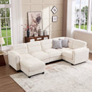 Bonzy Home L shaped Sofa Sets Modular Couch with Chaise for Living Room, Oat