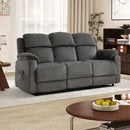 Bonzy Home Electric 3-Seat Recliner Sofa — Power Electric Recliner Chair with Remote Control & Side Pockets, Compact Home Theater Seating for Small Spaces, Khaki