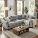Bonzy Home Modular Convertible Sectional Sofa, Modern living room furniture sets L‑Shaped Couch Gray