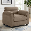 Bonzy Home Single Sofa - Compact Seating Solution Ideal for Small Spaces, Apartments, Offices, or Cozy Reading Nooks Taupe