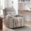 Bonzy Home Massage Recliner Chair Modern Recliner with Heat and Vibration for Living Room & Bedroom Light Gray