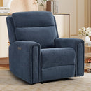Bonzy Home Power Recliner Chair, Electric Fabric Recliner Sofa with USB & Type-C Charging Ports, Modern Comfy Upholstery Recliner Chair for Living Room Bedroom, Navy