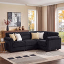 Bonzy Home Modular Sectional Sofa, L‑Shaped Couch, Ultra‑Comfort Seating – Configurable for Living Room & Family Room, Charcoal