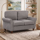Bonzy Home 57'' Loveseat Sofa, 2-Seater Couch for Living Room, Comfy Upholstered Sofa Couch for Small Space, Apartment, Office, Gray