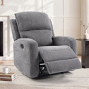 Bonzy Home Manual Reclining Chair, Modern Single‑Seat Recliner Sofa for Adult with Padded Armrests and Adjustable Backrest for Living Room, Bedroom & Reading Room, Gray