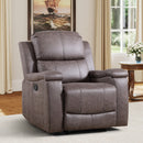Bonzy Home Modern Single Seat Manual Recliner Chair, Reclining Sofa with Cushioned Armrests & Backrest, Ideal for Living Room and Bedroom，Saddle