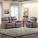 Bonzy Home Recliner Furniture Set, Manual Reclining Single Chair and Loveseat, Perfect for Living Room，Saddle
