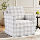 Bonzy Home 360° Swivel Accent Chair, Modern Upholstered Armchair with Thick Cushion, Swivel Square Single Sofa Chair for Living Room Bedroom Study Balcony, Yellow Plaid