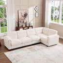 Bonzy Home Convertible Sectional Sofa, L‑Shaped Couch, Ultra‑Comfort Seating – Configurable for Living Room & Family Room, Oat