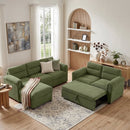 Bonzy Home Modular Corduroy Sectional Sofa with Pull Out Sleeper, Convertible L-Shaped Couch, Free Combination Upholstered Sofa Bed for Living Room