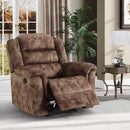Bonzy Home Fabric Manual Recliner Chair — Modern Single-Seat Recliner with Padded Armrests & Backrest for Living Room & Bedroom