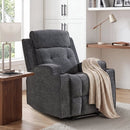 Bonzy Home Fabric Manual Recliner Chair with Heat and Vibration — Modern Massage Recliner with Padded Armrests & Backrest for Living Room & Bedroom
