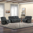 Bonzy Home Manual Reclining Sofa Set, Adjustable Backrest Single Chair, Loveseat & 3-Seat Couch for Living Room Leisure Use