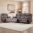 Bonzy Home Reclining Furniture Set, Manual 3-Seat Sofa and Single Recliner Chair for Living Room