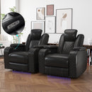 Bonzy Home Set of 2 Electric Power Recliner Chair, Adjustable Headrest, USB Ports, Cup Holders, Home Theater Seating