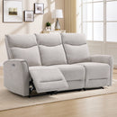 Bonzy Home Electric Power Recliner Sofa Set, 3-Seater Recliner Living Room Furniture Sets with USB Port & Adjustable Headrest for Bedroom Home Theater