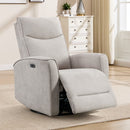 Bonzy Home 270° Swivel Glider Rocker Chair, Electric Power Recliner Sofa with USB Port & Adjustable Headrest, Modern Comfy Single Sofa Chair for Living Room Bedroom Home Theater