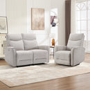 Bonzy Home Power Recliner Sofa Set, 2-Piece Electric Living Room Furniture Sets with USB Port & Adjustable Headrest, Included Loveseat & 270° Swivel Glider Rocker Chair