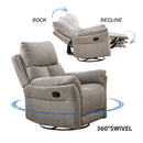 Swivel Rocker Fabric Recliner Chair