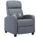 PU Leather Reclining Chair Single Sofa with Heat and Massage