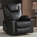 Large Leather Lift Recliner with Massage and Heat for Elderly