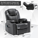 Large Leather Lift Recliner with Massage and Heat for Elderly