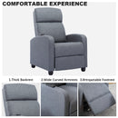 PU Leather Reclining Chair Single Sofa with Heat and Massage