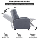 PU Leather Reclining Chair Single Sofa with Heat and Massage