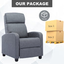 PU Leather Reclining Chair Single Sofa with Heat and Massage
