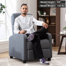 PU Leather Reclining Chair Single Sofa with Heat and Massage