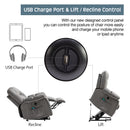 Grey Power Lift Chair for Elderly Large Electric Lift Chair