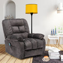 Casual Massage Heating Stuffed Fabric Manual Recliner