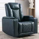 Power Recliner Chair Electric PU Leather Reclining for Adults with USB Ports