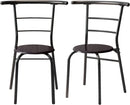 Indoor Kitchen Dining Chair Set of 2, Comfortable Classic Iron Metal Dining Chair