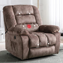 Wide Electric Massage Recliner for Adults with Heated Vibration