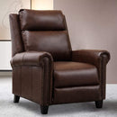 Genuine Leather Recliner Chair, Classic and Traditional Push Back Recliner Chair