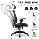 White Office Mesh Swivel Chair Executive Computer Desk Ergonomic High-Back Task